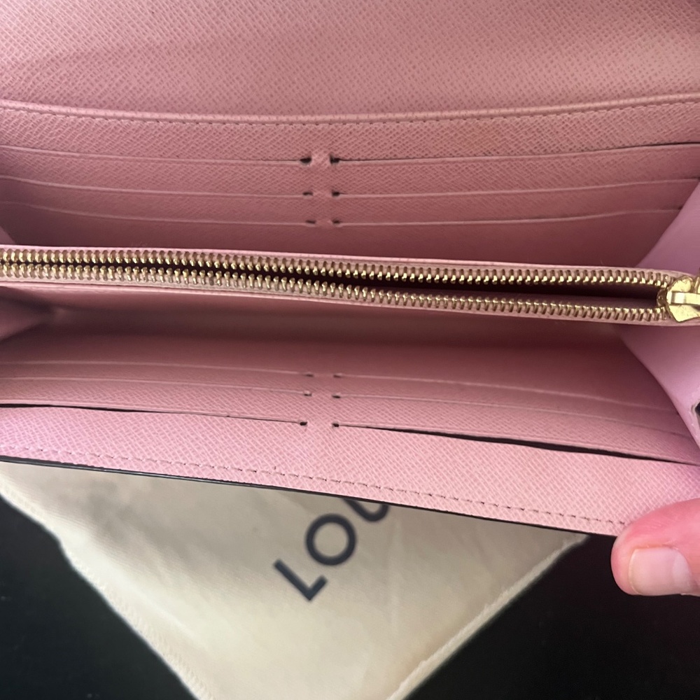 AUTHENTIC LOUIS VUITTON Sarah Long Wallet Rose Ballerine - Picture 4 of 12